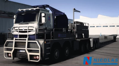 Nicolas Tractomas TR8X8 + Multi-axle Line Large Load Trailer 1.49