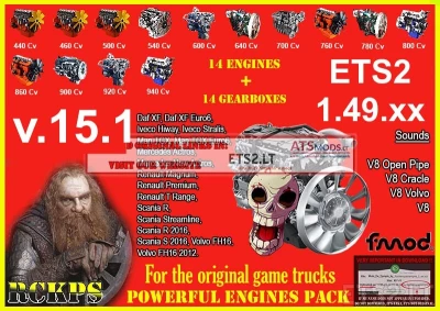 Powerful Engines & Gearboxes Pack v15.1