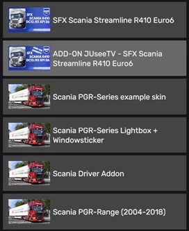 [Add-On] SFX Scania Sound Mods To Scania PGR by JUseeTV v1.1