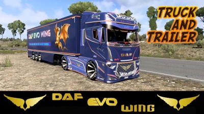 DAF EVO WING V12 + Trailer v1.52