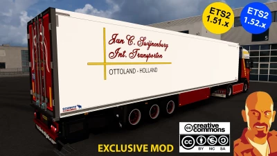 DAF XF106 JANC C. SWIJNENBURG + SCHMITZ SKO TRAILER ETS2 1.52.x