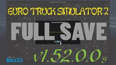 ETS 2 Save Game (Profile) v1.52.0.0s