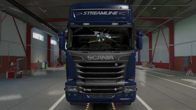 MUD AND GLASS MARKS ON THE WINDSCREEN For ETS2 v1.51