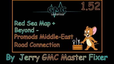 Red Sea Map + Beyond - ProMods Middle-East Road Connection v2.0 1.52