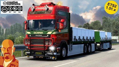 SCANIA R560 DONSLUND + TRAILER v5.2 ETS2 1.51.x