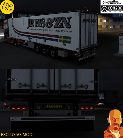 SCANIA S500 PWT STESSENS AND NTM TRAILER ETS2 EXCLUSIVE MOD 1.51.x