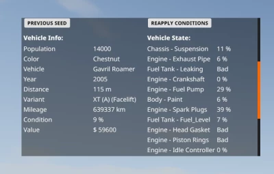 Used Car Generator v0.6.1 0.33.x