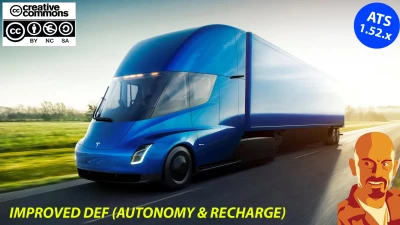 ATS TESLA SEMI TRUCK 2019 IMPROVED DEF (AUTONOMY & RECHARGE) v1.0