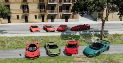 Italian Luxury Sports High-Quality FERRARI Cars Pack BeamNG V1.0