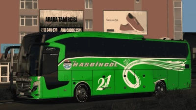 Mercedes Benz Travego 15 SHD E6 Öz Hasbingöl ve Cesur Bingöl Skinpack v2.0