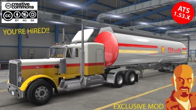 PETERBILT 359 SHELL & CUSTOM CISTERN TRAILER v1.0