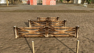 Barbed Wire Fence And Wooden Gate v1.0.0.0