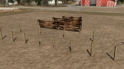 Barbed Wire Fence And Wooden Gate v1.0.0.0