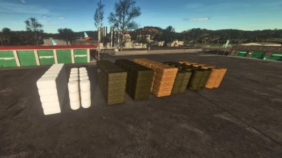 Large stack of purchasable square or round bales v1.0.0.0