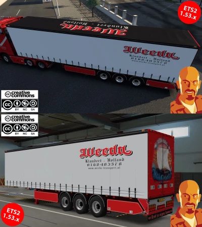 VOGELZANG WEEDA CURTAIN TRAILER v14.0 ETS2 1.52-1.53.x