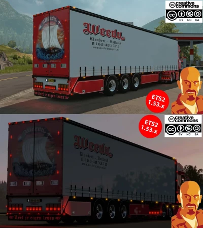 VOGELZANG WEEDA CURTAIN TRAILER v14.0 ETS2 1.52-1.53.x