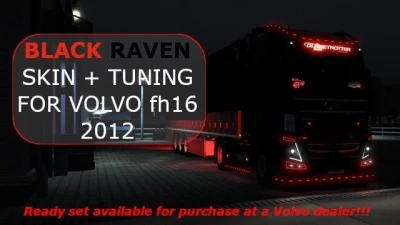 Black Raven - Skin + tuning Volvo FH16 2012 v1.0