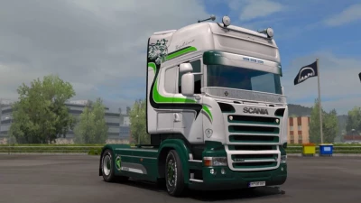 Green White Scania RJL Skin v1.0