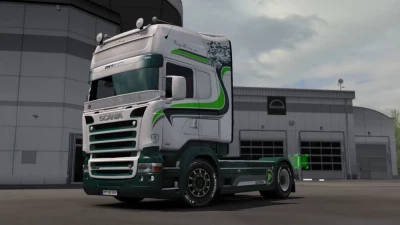 Green White Scania RJL Skin v1.0