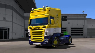 Scania RJL Yellow Blue Skin v1.0