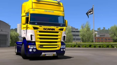 Scania RJL Yellow Blue Skin v1.0