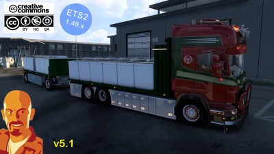 SCANIA R560 DONSLUND + TRAILER v5.1 ETS2 1.49.x