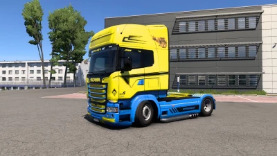 SCANIA RJL Yellow Blue Skin v1.0 1.49