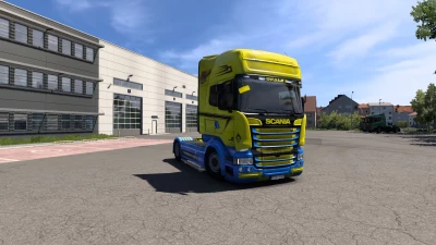 SCANIA RJL Yellow Blue Skin v1.0 1.49