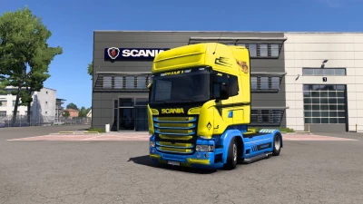 SCANIA RJL Yellow Blue Skin v1.0 1.49