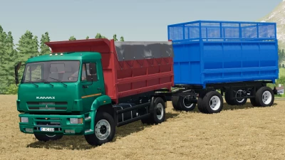 Kamaz 53605 Truck & Amkar 8595-12 Trailer v 1.0