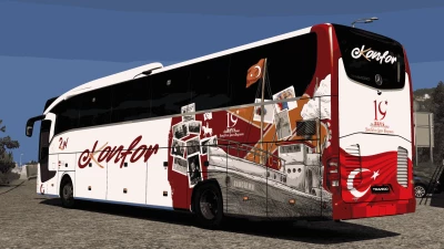 Mercedes Benz Travego 16 SHD E6 Konfor Turizm 19 Mayıs Özel Skin v1.0