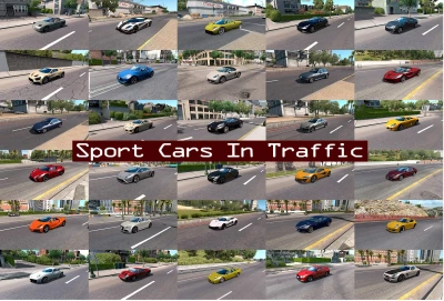 Sport Cars Traffic Pack (ATS) by TrafficManiac v12.7.3
