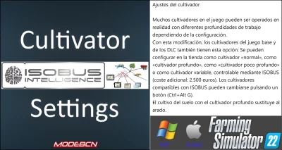 Cultivator Settings VERSIÓN EN ESPAÑOL V1.0.0.0