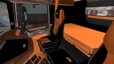 DAF XF E6 Orange Interior v1.0