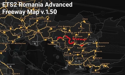 Romania Advanced Freeway Map v1.50