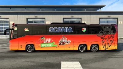 Scania Touring Bus Skin for Palestine 1.47 to 1.50.x