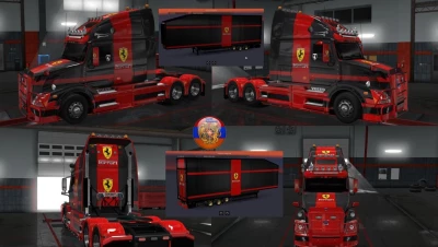 VOLVO VNL670 METALLIC FERARRI COMBO SKIN PACKS 1.50