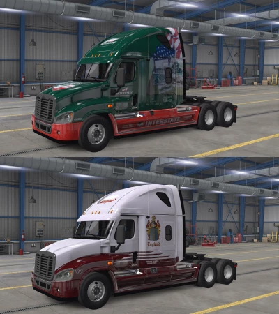 50 SKINS PACK FOR FREIGHTLINER CASCADIA ATS 1.50.x