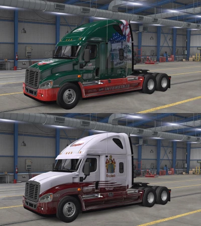 50 SKINS PACK for FREIGHTLINER CASCADIA ETS2 1.50.x