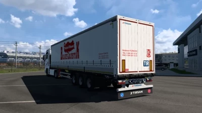 Balkes Lojistik Skinpack for Man TGX E6 SCS&Tirsan Curtain Trailer v1.0