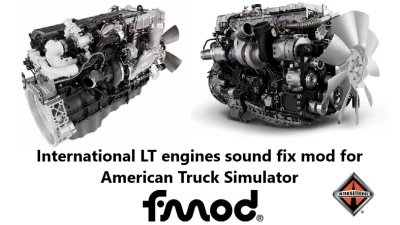 International LT engines sound fix for ATS v1.0