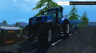 NEW HOLLAND T8.320 4WD NEW BLUE TUNING AND TURBO V1.5