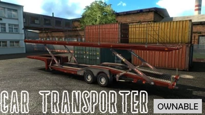 OWNABLE OLD SCS CAR TRANSPORTER TRAILER ETS2 1.50.x