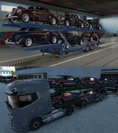 OWNABLE OLD SCS CAR TRANSPORTER TRAILER ETS2 1.50.x