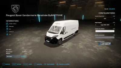 Peugeot Boxer Unmarked Gendarmerie v1.0.0.0