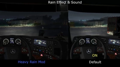 Realistic Rain v 4.8 (Old Heavy Rain) ETS2 1.38 – 1.50