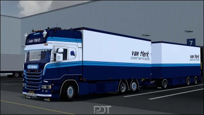 Scania R450 + trailer van Herk v14.0