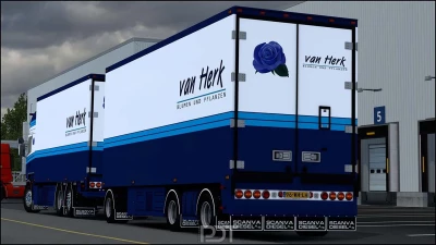 Scania R450 + trailer van Herk v14.0