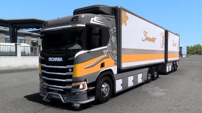 Scania R580 + Trailer Megamod v1.3