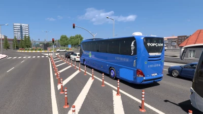 NEW NEOPLAN TOURLİNER C13 BLUE TOPCAM SKİN PACK v1.0